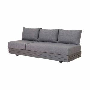 3-seater Sofa Hannover outdoor lounge in charcoal/white, colorfast fabric, outdoor furniture